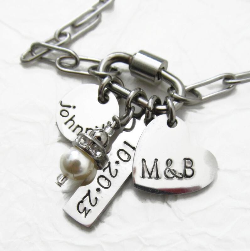 Personalized Carabiner Charm Necklace