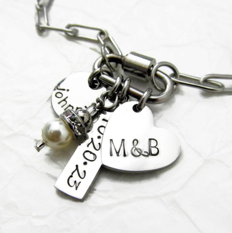 Personalized Carabiner Charm Necklace
