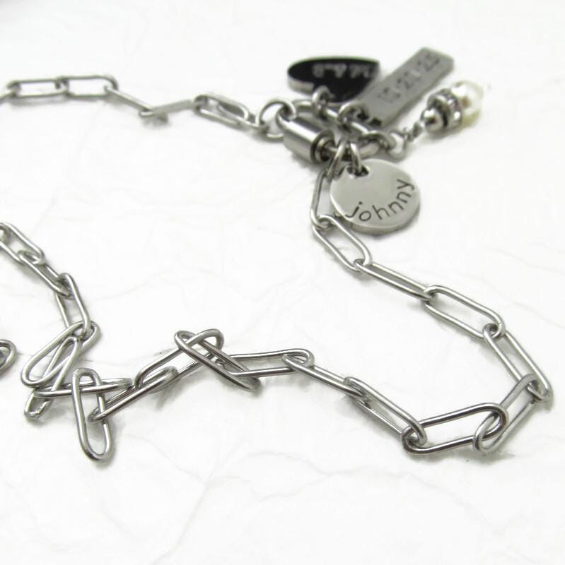 Personalized Carabiner Charm Necklace