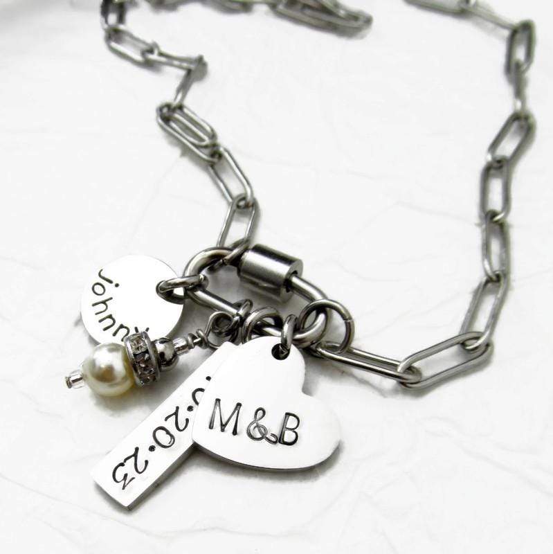 Personalized Carabiner Charm Necklace