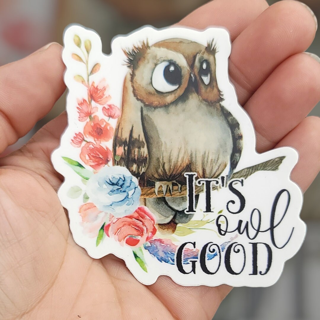 Quirky Owl Vinyl Sticker