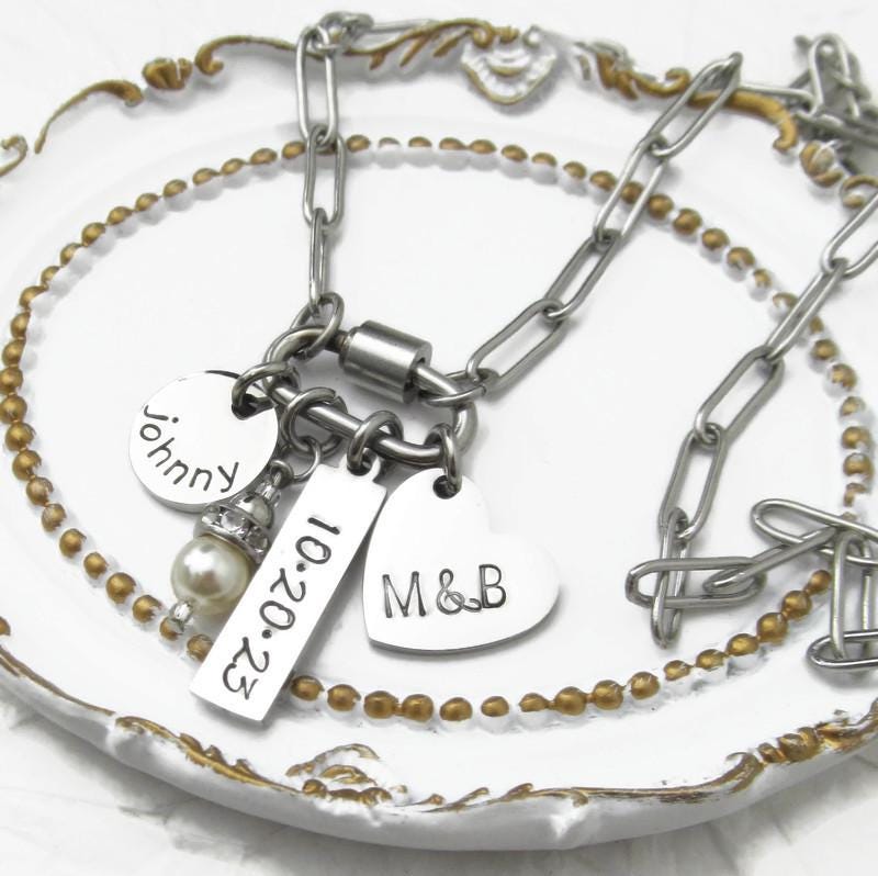Personalized Carabiner Charm Necklace