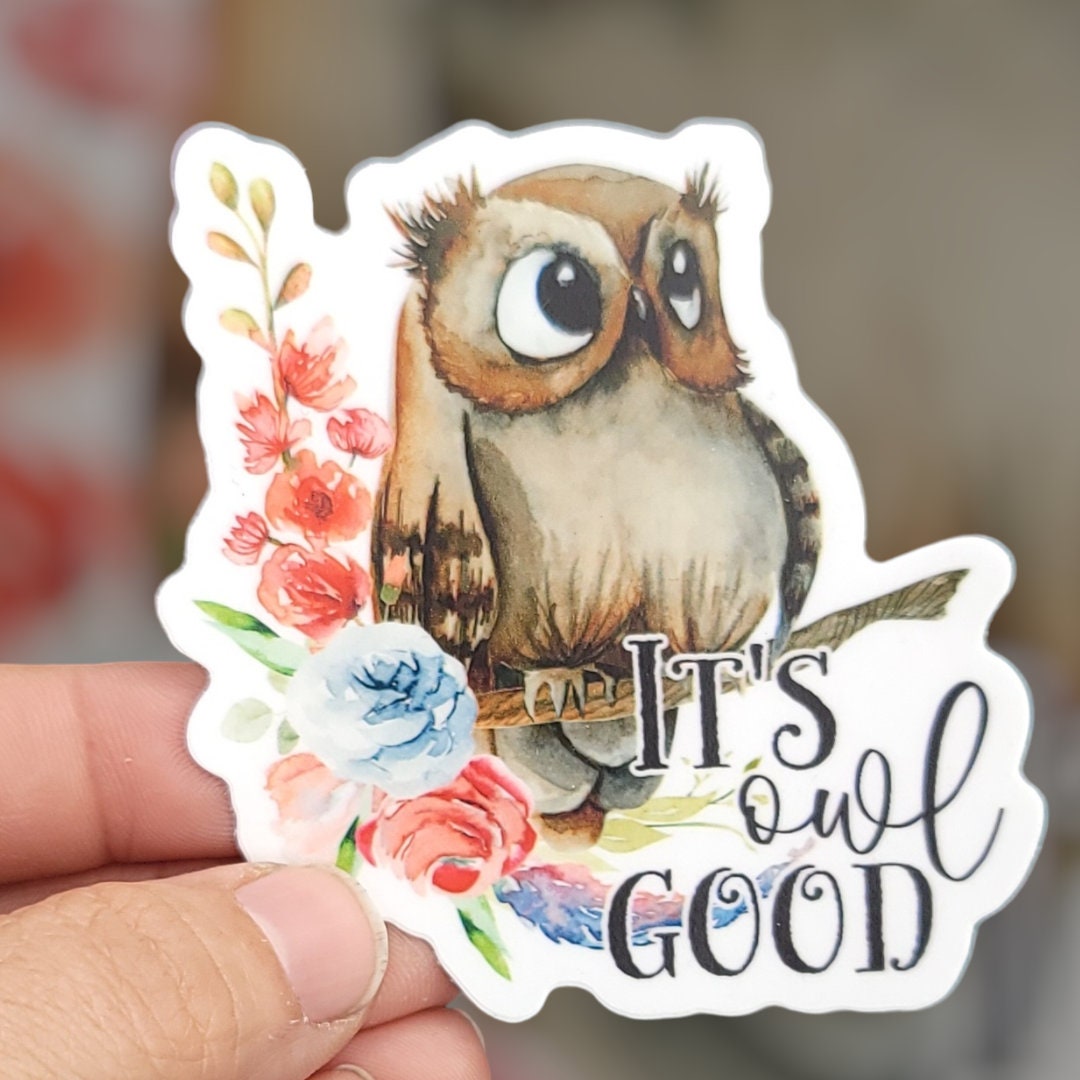 Quirky Owl Vinyl Sticker